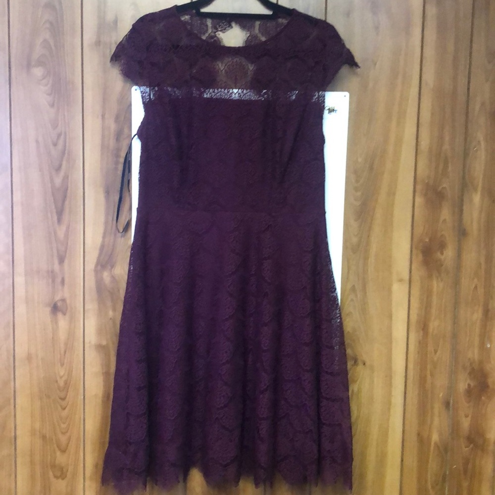Cute Purple Fit and Flare Dress